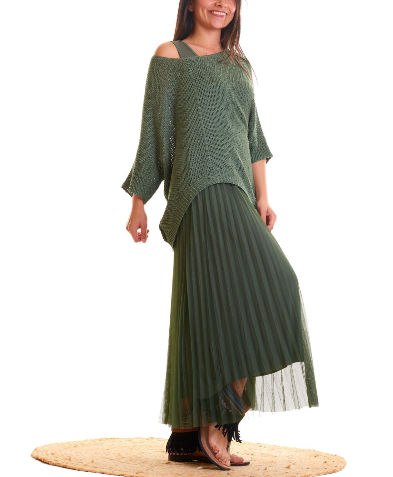 Vestido Tul VERDE + Jersey