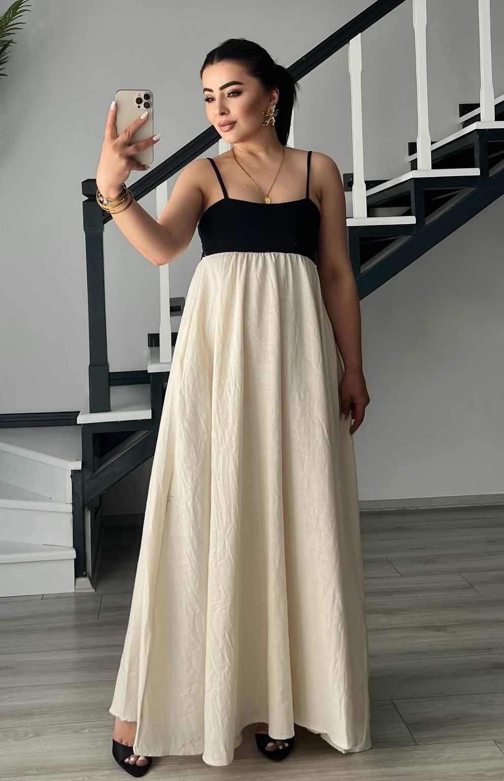 Vestido de Lino Rústico