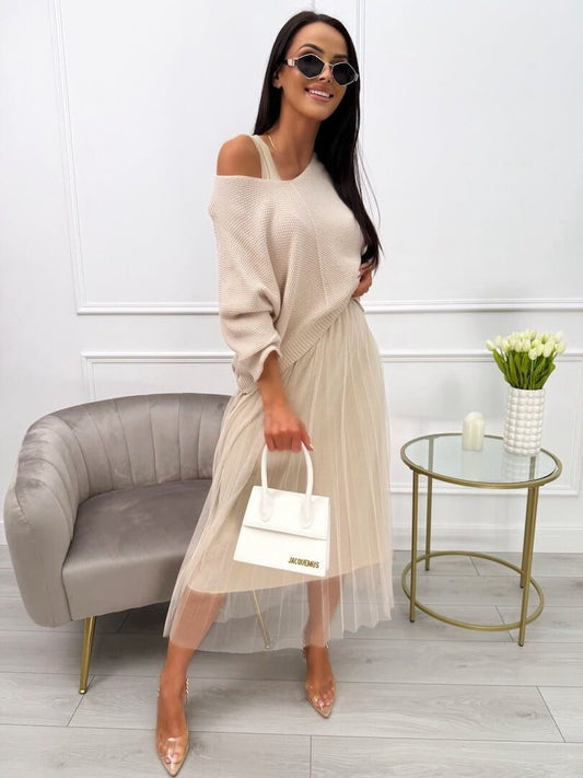 Vestido Tul + Jersey