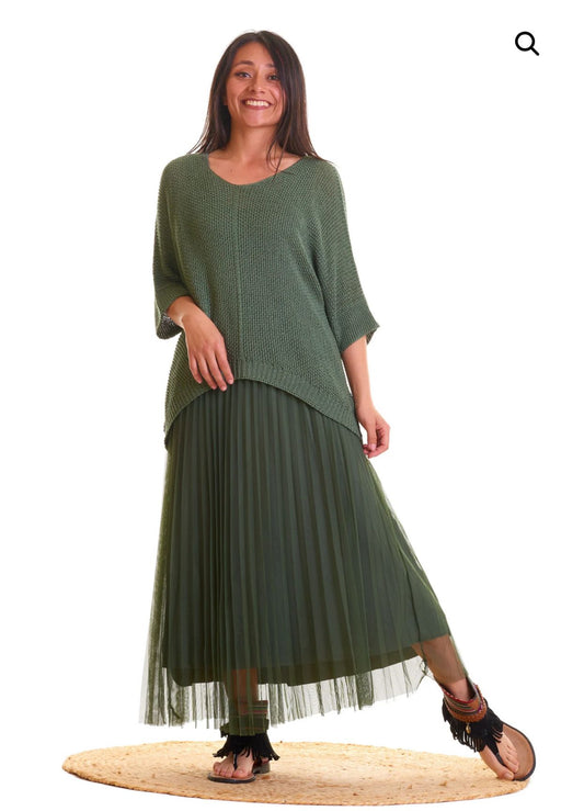 Vestido Tul VERDE + Jersey