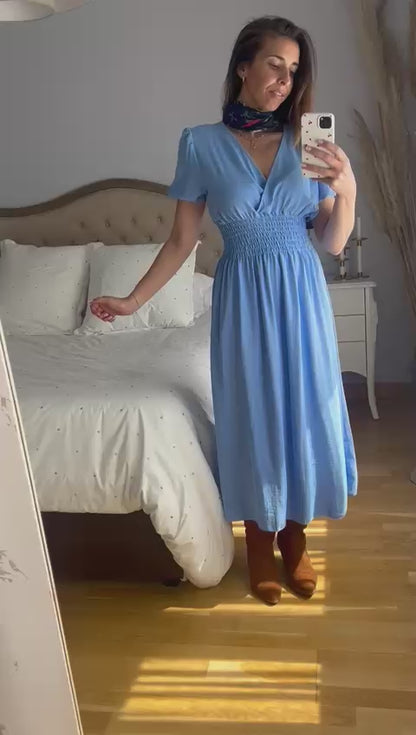 Vestido Campesina Azul